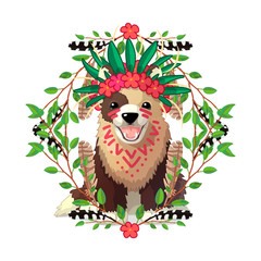 vector cartoon tribal animal