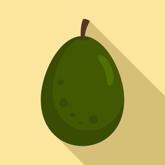 Organic avocado icon. Flat illustration of organic avocado vector icon for web design