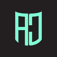 AC Logo monogram with ribbon style design template