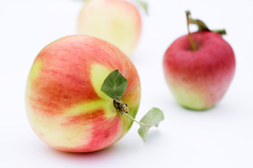 Juicy apples isolated on white background