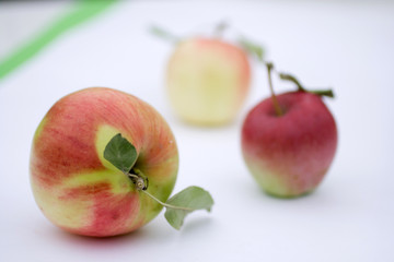 Juicy apples isolated on white background