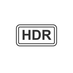 Vector Hdr icon. Thin linear hdr outline icon.