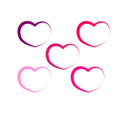 Hearts. Valentine's day cards . Day of lovers. Magic of love