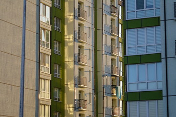 multi-storey modern houses in a residential quarter of the city