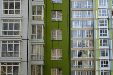 multi-storey modern houses in a residential quarter of the city