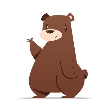 Cartoon bear vector isolated illustration