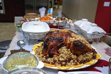 Thanksgiving food made at home