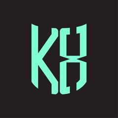 Obraz premium KX Logo monogram with ribbon style design template