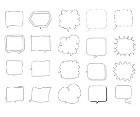 シンプルでおしゃれな白黒の吹き出し