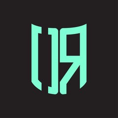 OR Logo monogram with ribbon style design template