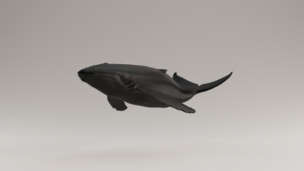 Black Humpback Whale 3d illustration 3d render