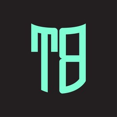 TB Logo monogram with ribbon style design template