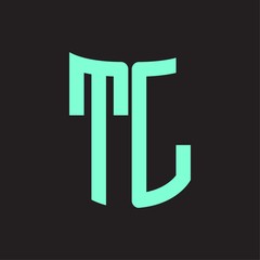 TL Logo monogram with ribbon style design template