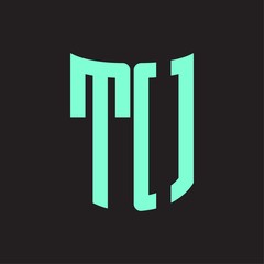 TO Logo monogram with ribbon style design template