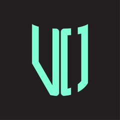 VO Logo monogram with ribbon style design template