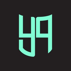 YP Logo monogram with ribbon style design template