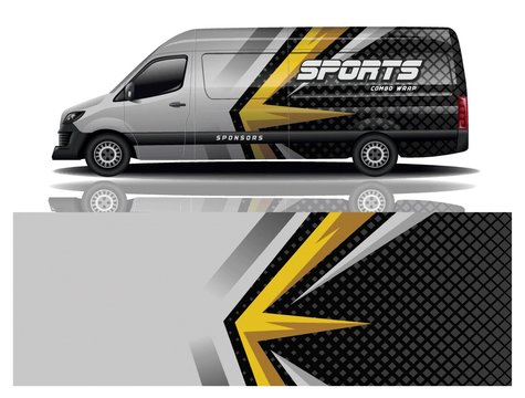 Van Car Decal Wrap Vector Design 