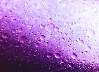 A bubbles is a small column of liquid, bounded completely. Abstract background purple  trend color 2020. Selective focus