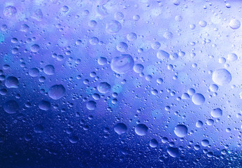 Water bubbles evenly placed in an abstract manner. Classic blue, aqua Menthe color trend 2020. 