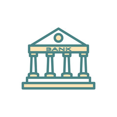 Bank icon vector design template