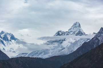 Plakat Ama Dablam mount. Nepal, Sagarmatha National Park