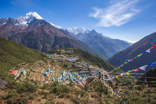 Namche Bazar Village in Nepal, Sagarmatha National Park
