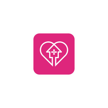 Home Medical symbol. Health Care icon. Nursing home