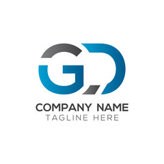 Initial GD Letter Linked Logo. GD letter Type Logo Design vector Template. Abstract Letter GD logo Design