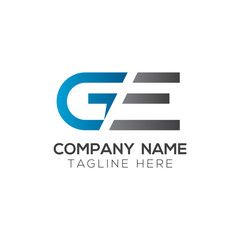 Initial GE Letter Linked Logo. GE letter Type Logo Design vector Template. Abstract Letter GE logo Design