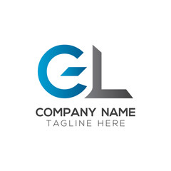 Initial GL Letter Linked Logo. GL letter Type Logo Design vector Template. Abstract Letter GL logo Design