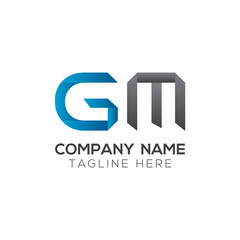 Initial GM Letter Linked Logo. GM letter Type Logo Design vector Template. Abstract Letter GM logo Design