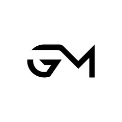 Initial GM Letter Linked Logo. GM letter Type Logo Design vector Template. Abstract Letter GM logo Design