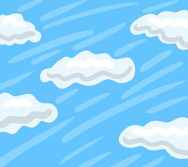 Blue Stylized Cloudy Sky Background