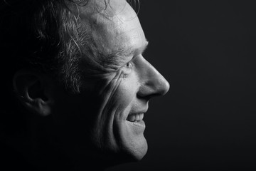 Beautiful man in front of a background