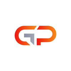 Initial GP Letter Linked Logo. GP letter Type Logo Design vector Template. Abstract Letter GP logo Design