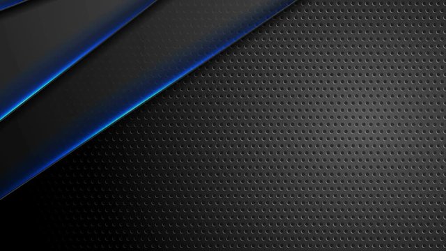 Futuristic perforated technology motion background with blue glowing lines. Seamless loop. Video animation Ultra HD 4K 3840x2160