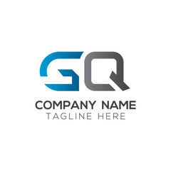 Fototapeta premium Initial GQ Letter Linked Logo. GQ letter Type Logo Design vector Template. Abstract Letter GQ logo Design