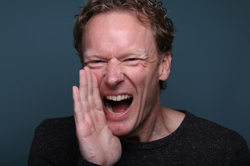 Beautiful man in front of a background