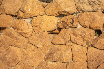 typical embedded sandstone wall used in Mediterranean construction