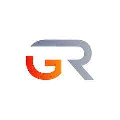 Initial GR Letter Linked Logo. GR letter Type Logo Design vector Template. Abstract Letter GR logo Design