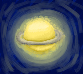 Stylized Saturn Background