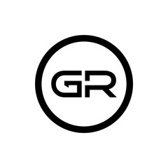Initial GR Letter Linked Logo. GR letter Type Logo Design vector Template. Abstract Letter GR logo Design