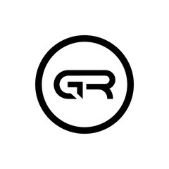 Initial GR Letter Linked Logo. GR letter Type Logo Design vector Template. Abstract Letter GR logo Design
