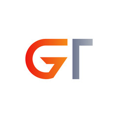 Initial GT Letter Linked Logo. GT letter Type Logo Design vector Template. Abstract Letter GT logo Design