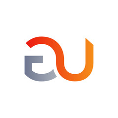Initial GU Letter Linked Logo. GU letter Type Logo Design vector Template. Abstract Letter GU logo Design