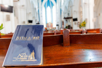 SINGAPORE - MARCH 26, 2016 : Saint Andrew Cathedral is an Anglican cathedral in Singapore.
