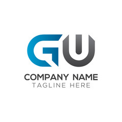 Initial GW Letter Linked Logo. GW letter Type Logo Design vector Template. Abstract Letter GW logo Design