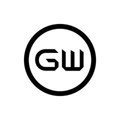 Initial GW Letter Linked Logo. GW letter Type Logo Design vector Template. Abstract Letter GW logo Design