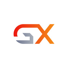 Initial GX Letter Linked Logo. GX letter Type Logo Design vector Template. Abstract Letter GX logo Design