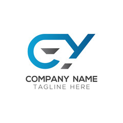 Initial GY Letter Linked Logo. GY letter Type Logo Design vector Template. Abstract Letter GY logo Design